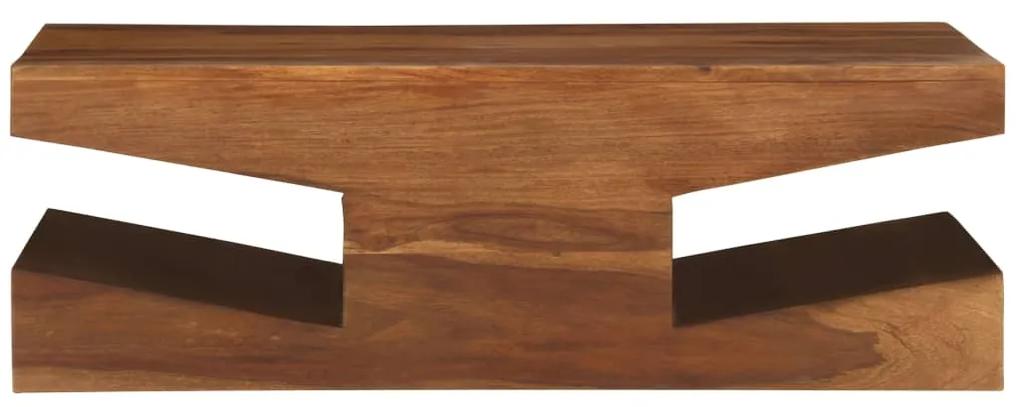 Tavolino da caffè in legno massello di sheesham 90x60x30 cm