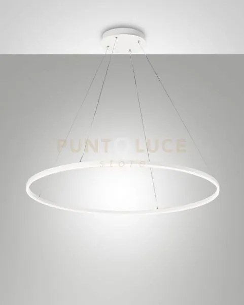 Giotto sospensione bianca 1 luce d.100cm a led 3000k - 60w - 6300 l...