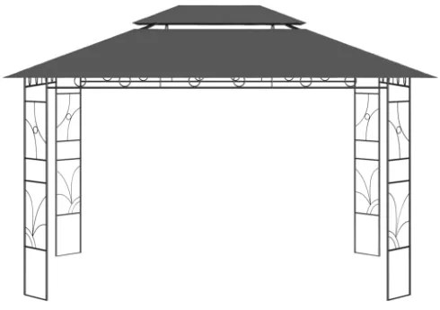 Gazebo 4x3x2,7 m Antracite 160 g/m²