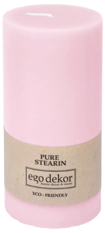 Candela rosa Friendly, durata di combustione 50 h Eco - Eco candles by Ego dekor