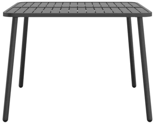 Tavolo da Giardino Antracite 100x100x71 cm Acciaio