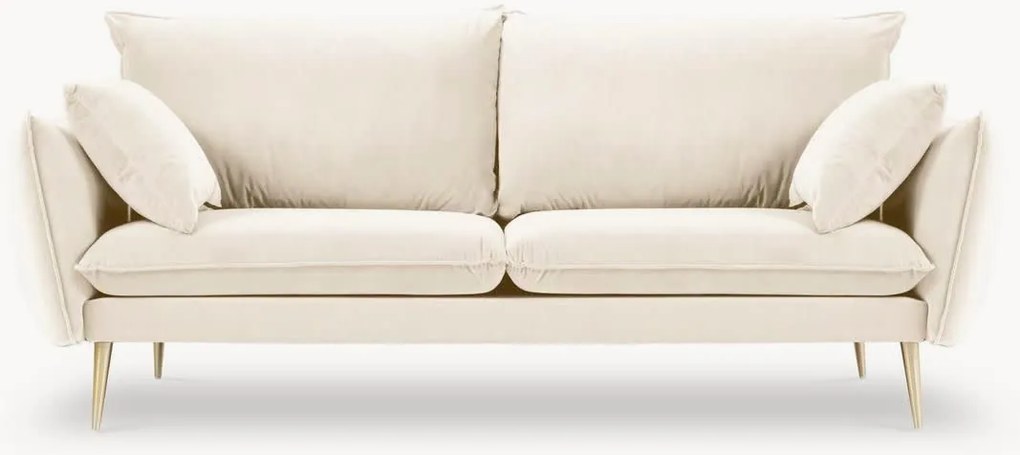 Divano 3 posti effetto velluto Elio, larg. 228 cm