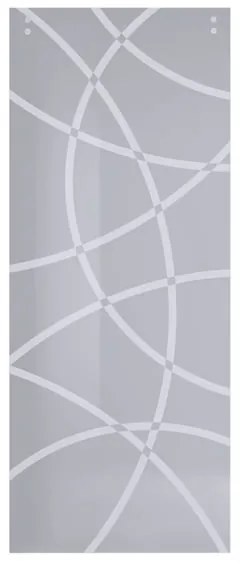 Anta per porta scorrevole esterno muro Circle in vetro bianco serigrafato, L 88 x H 215 cm spessore 10 mm, apertura sinistra