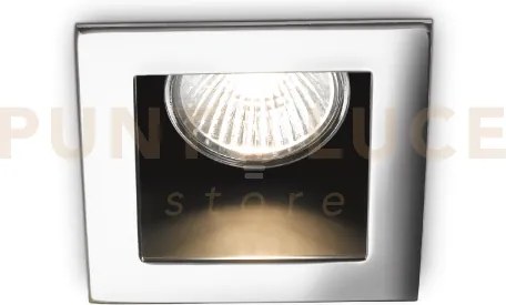 Funky faretto incasso cromo 1 luce attacco gu10 9x9cm
