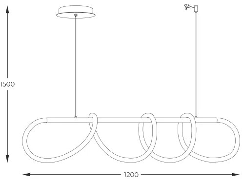 Zuma Line 20006PM-BK - Lampadario LED a sospensione con filo BALBO LED/45W/230V 3000/4000/6000K