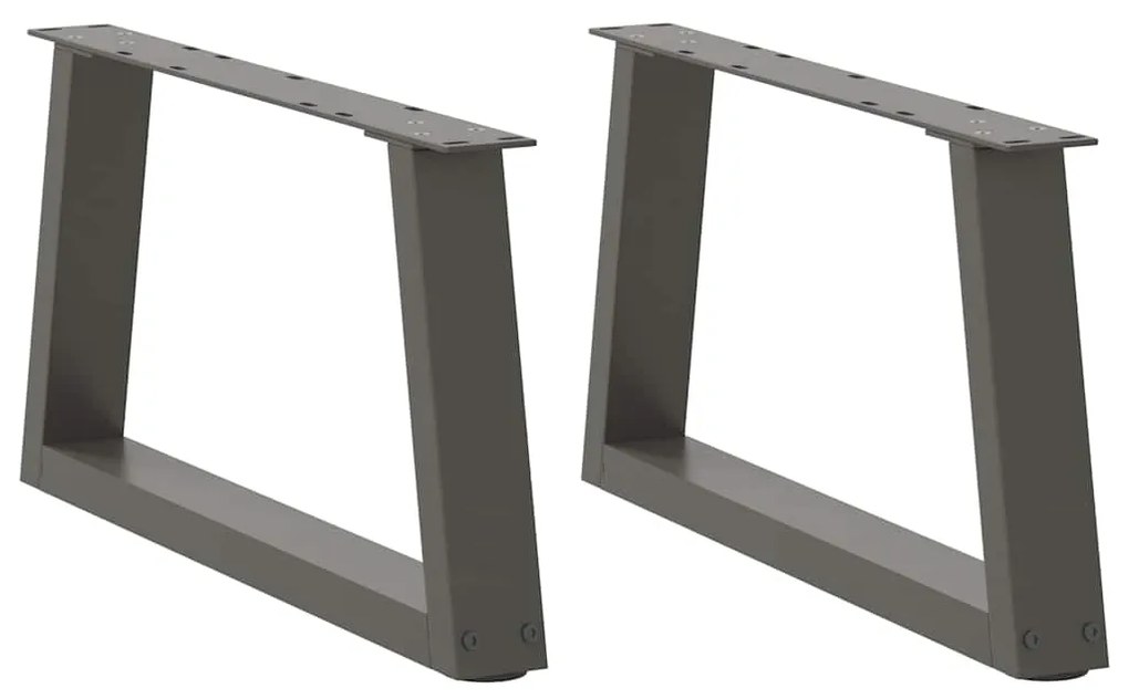 Gambe Tavolo Pranzo A V 2 Pz Antracite 70x(30-31,3)cm Acciaio /