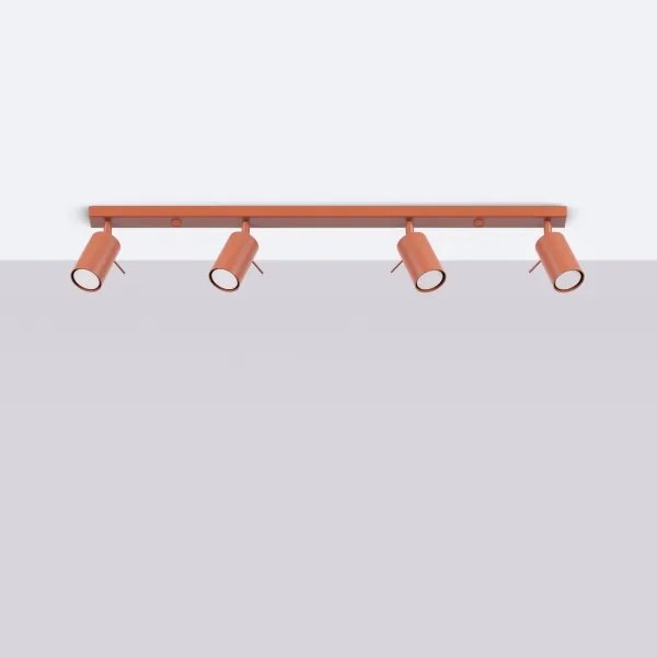 Sollux SL.1510 - Faretto RING 4xGU10/10W/230V rosso