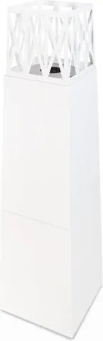 Camino a bioetanolo da giardino per esterno Vulcano Bianco 40x40x145