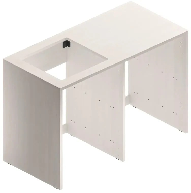 Mobile lavanderia Jnka in truciolare legno larice bianco P 66 x L 138 x H 92 cm