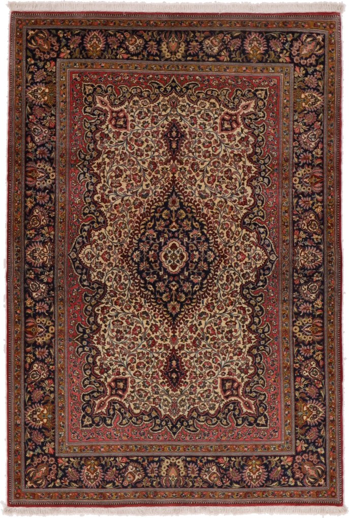 Ghom Tappeto 210 x 140 (Iran) Annodato A Mano