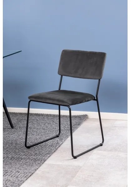 Sedia da pranzo COLE 1 pz grigio scuro