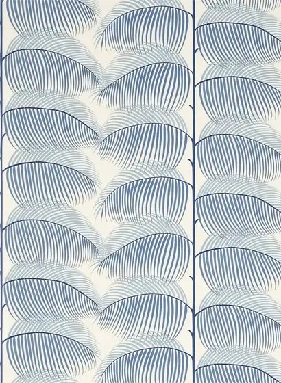Tropische Tapete Manila von Sanderson - Blue/ Linen