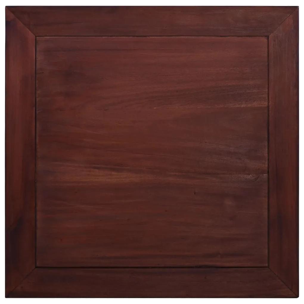 Tavolino salotto marrone classico 68x68x30 cm legno di mogano