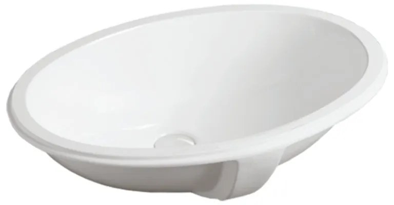 Lavabo da appoggio Nevada ovale in ceramica L 58 x P 43.5 x H 22 cm bianco