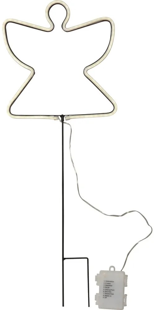 Decorazione luminosa nera per esterni con motivo natalizio Neon Angel - Star Trading