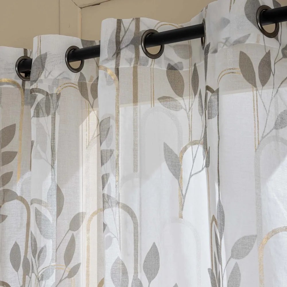 Tenda sottile grigia in voile 140x240 cm Roseris – douceur d'intérieur