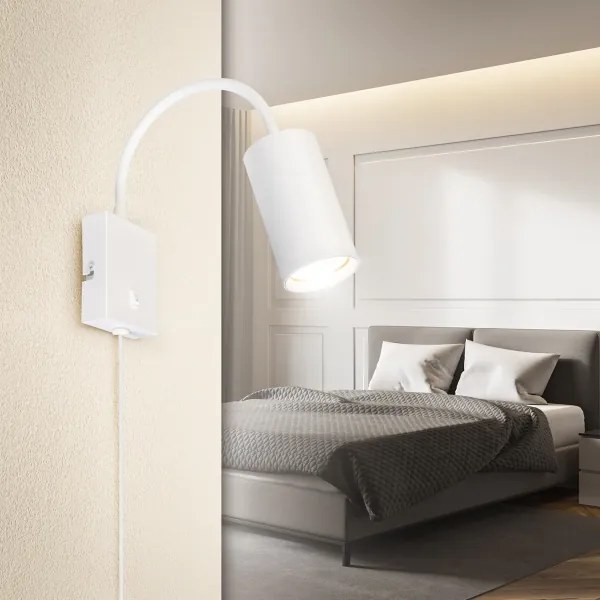 Brilagi - Lampada flessibile da muro SELE 1xGU10/30W/230V bianco