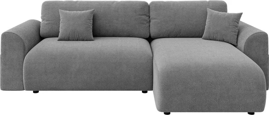 Divano angolare grigio allungabile (con composizione variabile) Lorine – Ropez