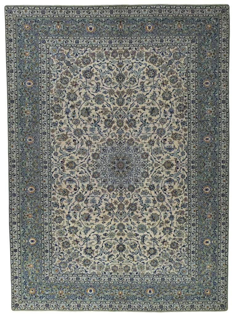 Kashan Tappeto persiano 400 x 290 Beige (Iran) Annodato A Mano