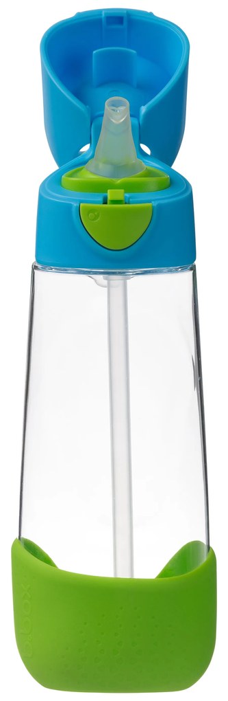 Bottiglia con cannuccia 600 ml – blu/verde