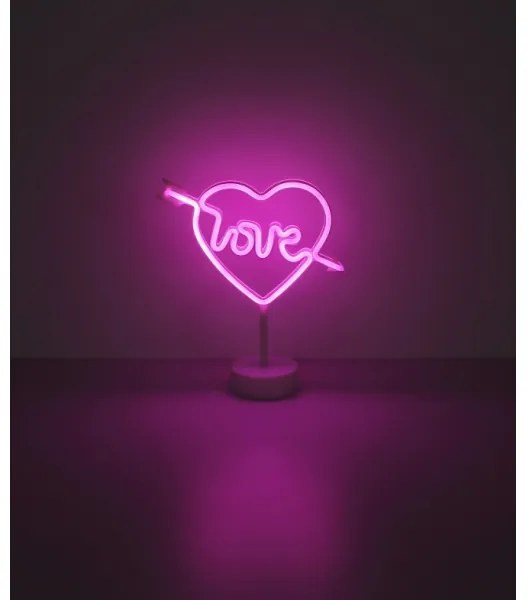 Globo 28066 - Decorazione da tavolo LED Neon ARMOR LED/2W/3xAA cuore
