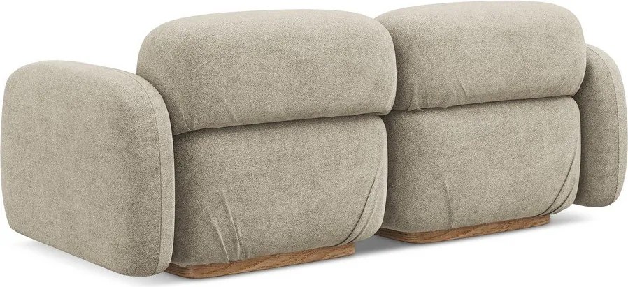 Divano componibile beige con rivestimento in bouclé 190 cm Ailani – Makamii