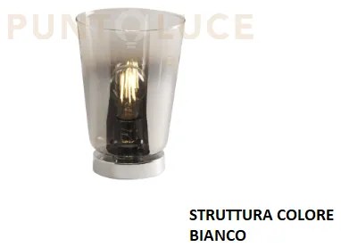 Plafoniera bianco 1 luce cromo 1164bi-pl1-cr