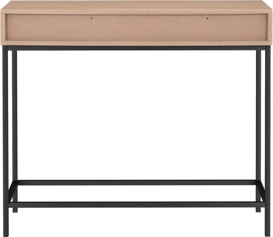 Consolle con piano effetto rovere in colore naturale 35x90 cm Celine - Støraa