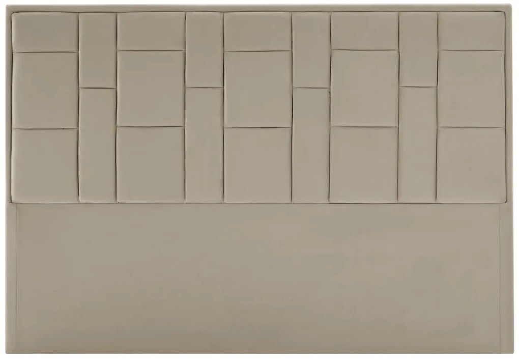Testata 160 cm Velluto Tortora - HERMINE
