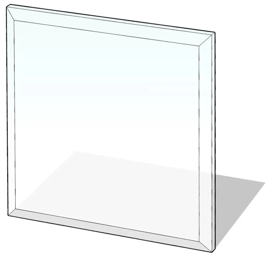 Vetro sotto il camino 800x800x8 mm quadrato