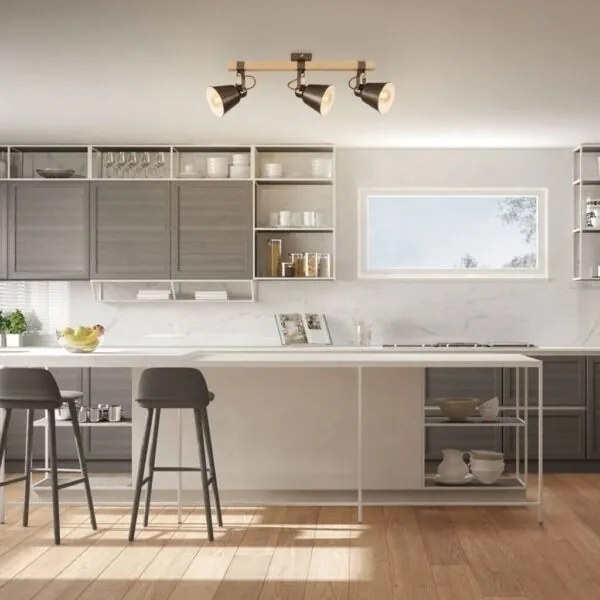 Faretto RETRO 3xE27/40W/230V marrone