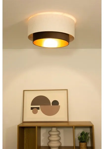 Plafoniera NATIA 1xE27/60W/230V Ø 45 cm bianco/marrone