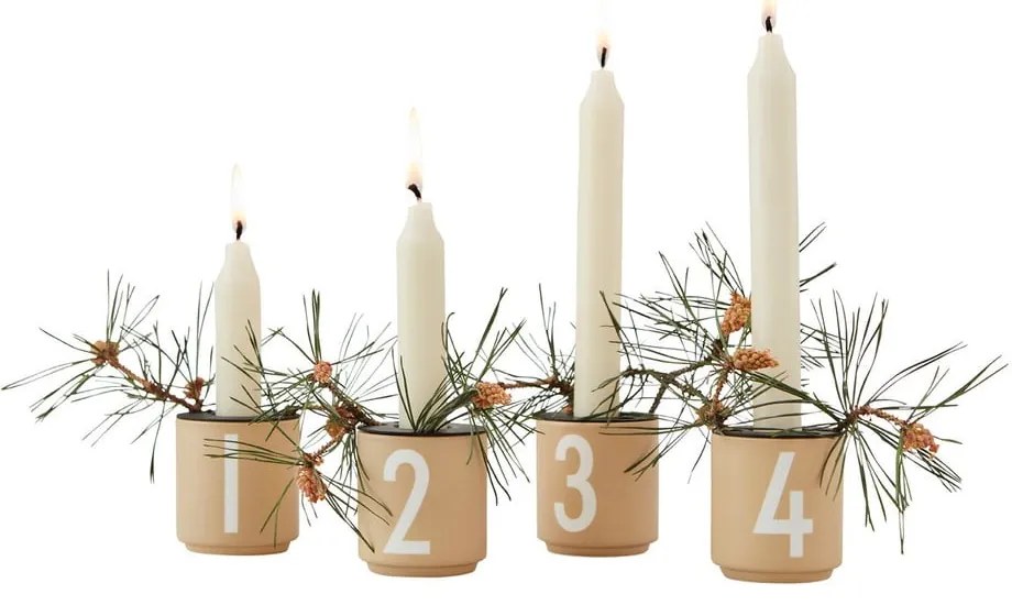 Candelieri in porcellana in set da 4 pezzi Mini - Design Letters