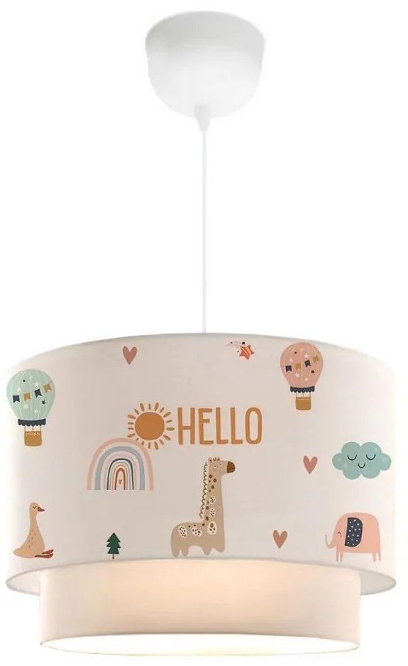 Lampadario per cameretta CANDY 1xE27/40W/230V bianco/multicolore