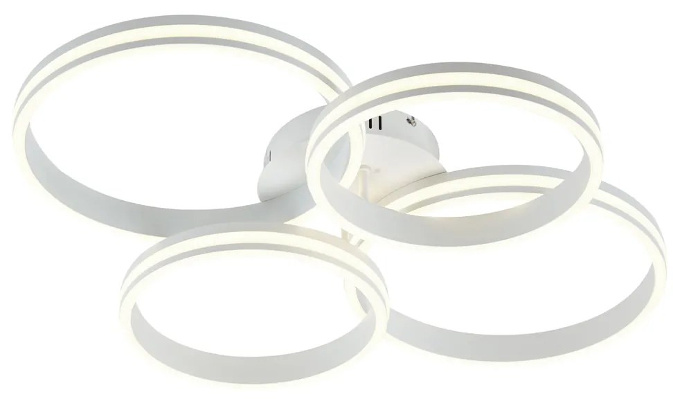 Plafoniera bianca con LED dimmerabile a 3 livelli 4 luci - Navara
