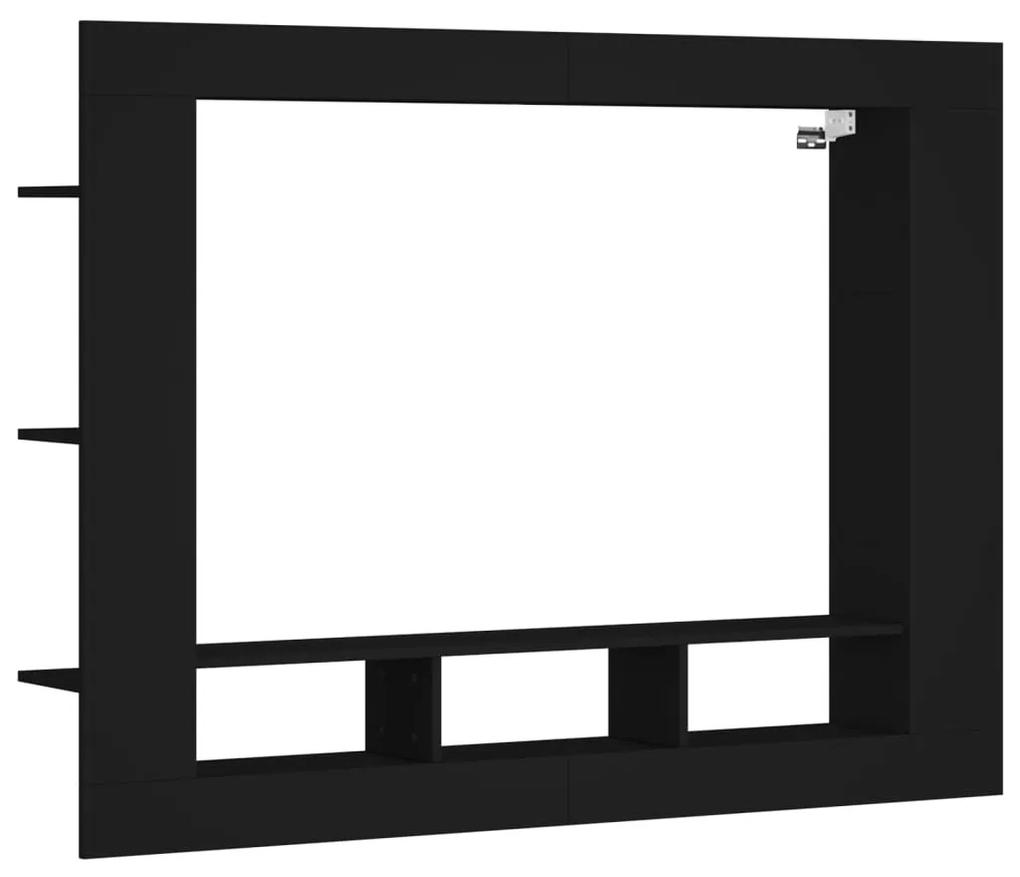 Mobile Porta TV Nero 152x22x113 cm in Legno Multistrato