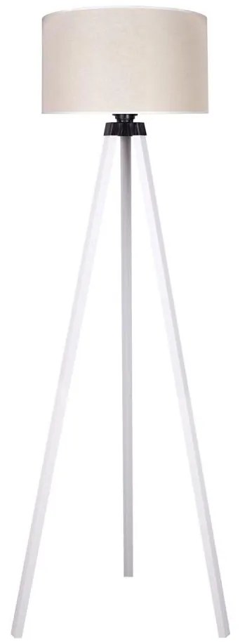 Duolla - Lampada con piedistallo 1xE27/60W/230V diametro 44 cm color crema/bianco