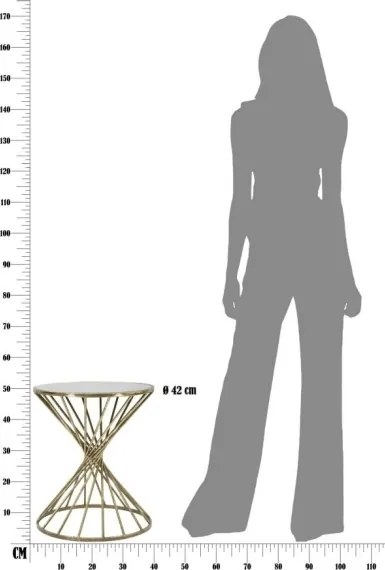 Tavolino rotondo da caffè Hypnos Ø42X50 cm con piano in vetro