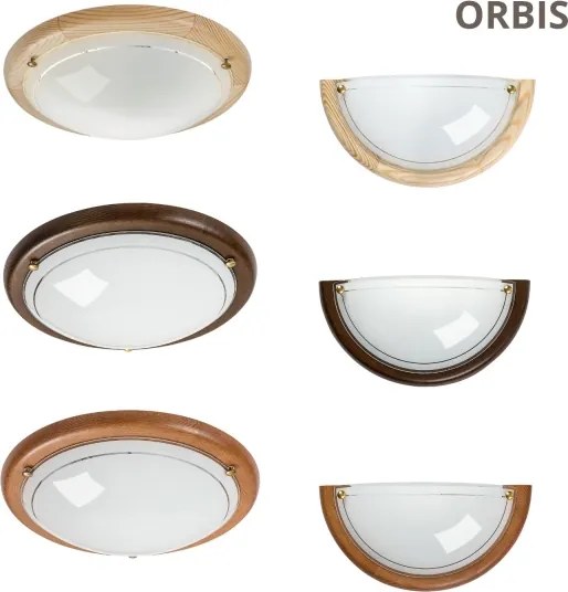 Brilagi - Plafoniera ORBIS 1xE27/60W/230V Ø 30 cm in pino