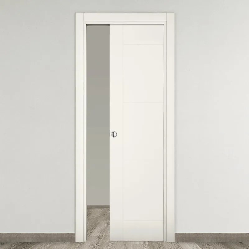 Porta tamburata scorrevole Mood bianco L 70 x H 210 cm reversibile