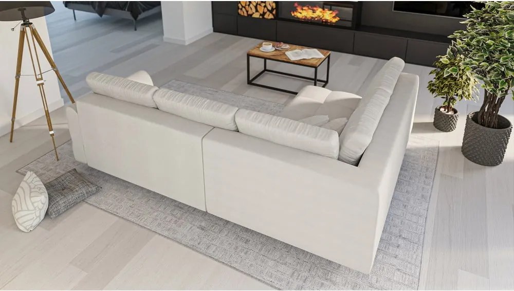 Divano angolare crema (angolo sinistro) Ariella - Ropez