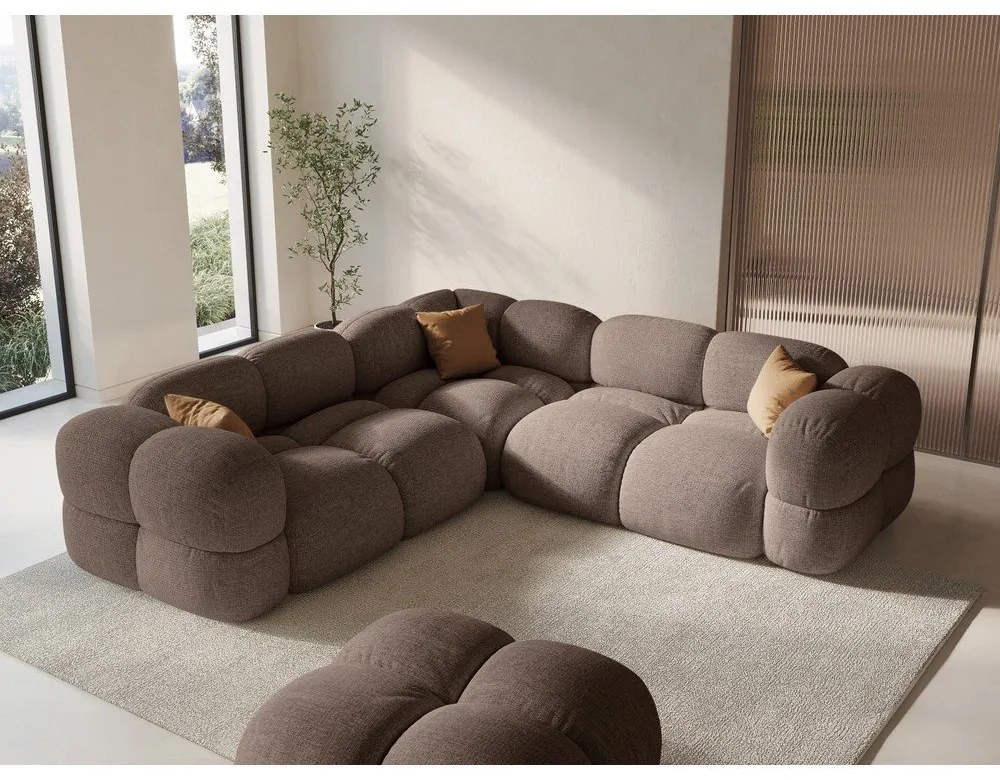 Divano angolare marrone Loretto – Cosmopolitan Design