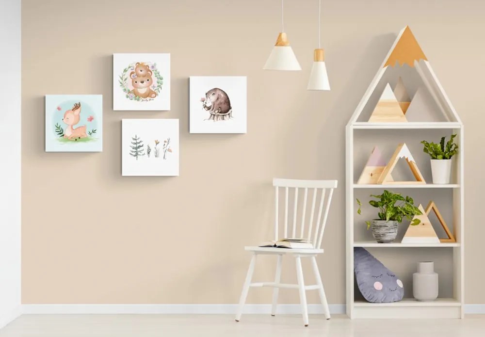 Set di quadri – Animali in colori tenui