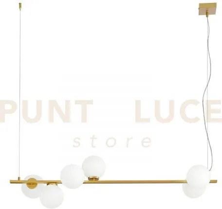 Lampadario a sospensione enoire oro 6 luci attacco e14 120x12x150cm...