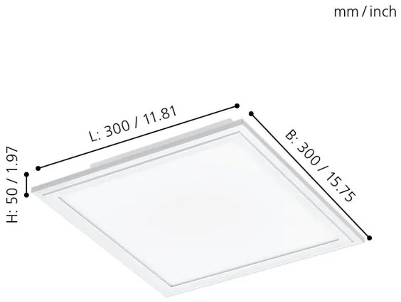 Eglo 32812 - Plafoniera LED SALOBRENA LED/16W/230V