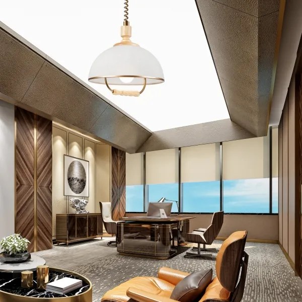 Lampadario a scomparsa RAMONA 1xE27/60W/230V beige/marrone chiaro