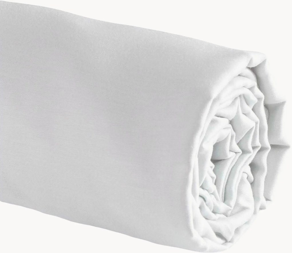 Lenzuolo con angoli boxspring in raso di cotone Uni