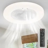 Ventilatore a Soffitto con Lampada LED Caldo Freddo 50 cm 3 Velocit e Timer