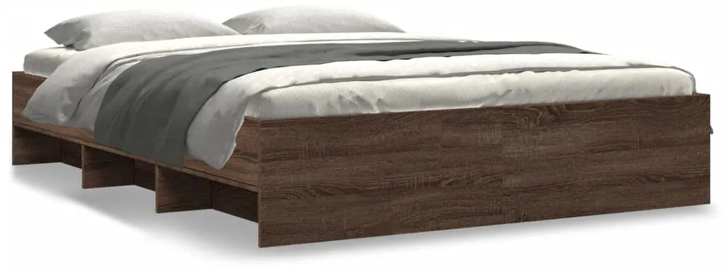 Giroletto Senza Materasso Rovere Marrone 160x200 Cm Truciolato /