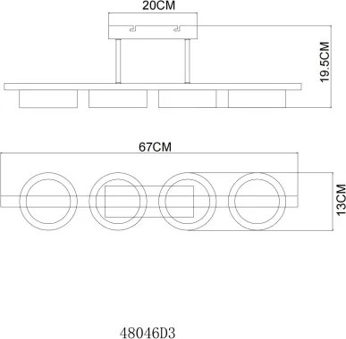Globo 48046D3 - Plafoniera LED ZARA LED/24W/230V 3000K